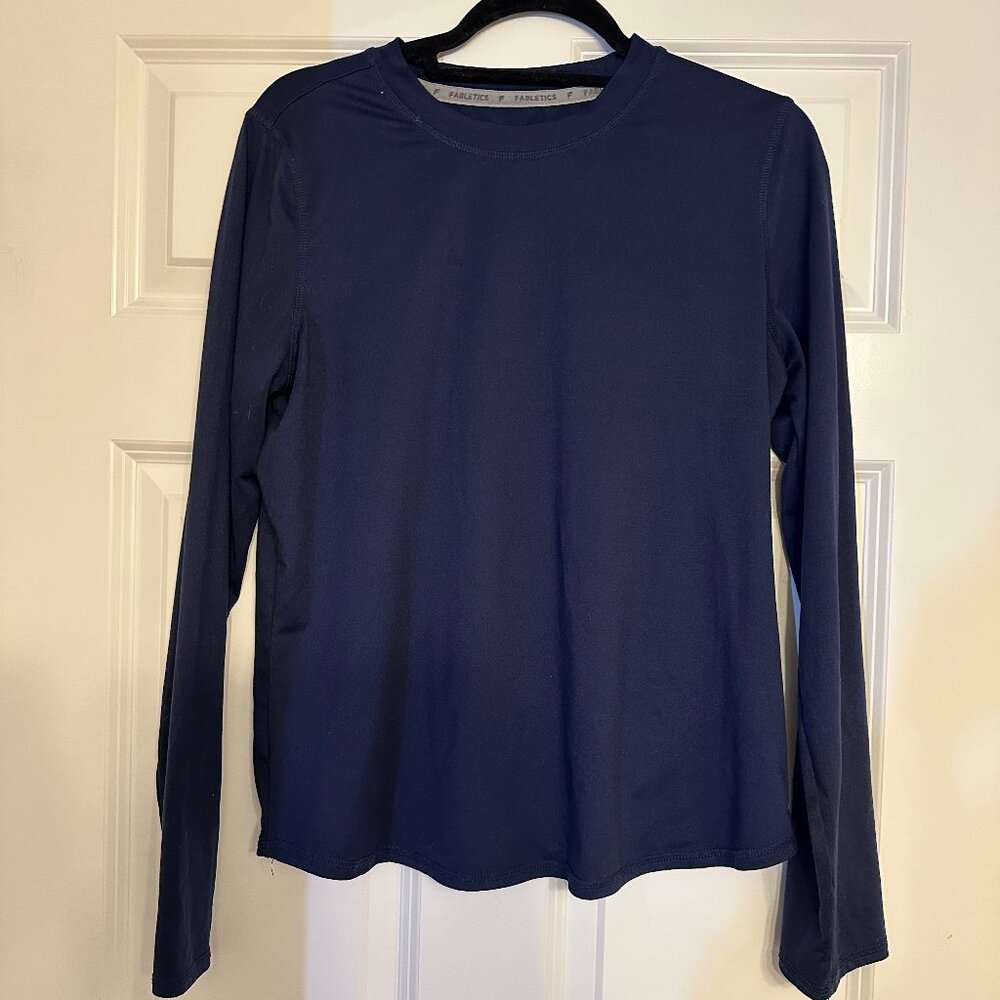 Fabletics Scrubs Core Long-Sleeve Underscrub in Navy